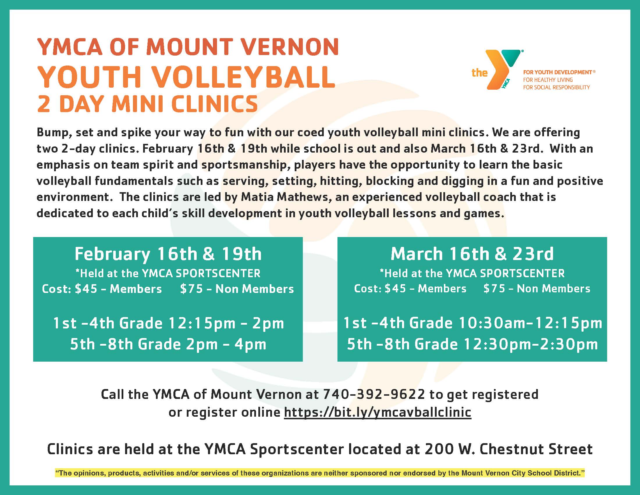 Youth Volleyball Mini Clinics